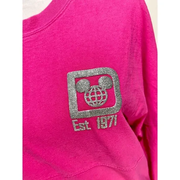 Disney Parks Spirit jersey world disney world mickey pink silver Women's M - Picture 4 of 8